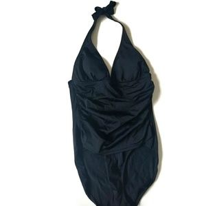 BOGO °Speedo° Halter Ruched Stomach One Piece